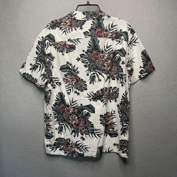 Tommy Hilfiger Mens Custom Fit Tropical Print Short Sleeve Causal Shirt XL - Picture 5 of 7